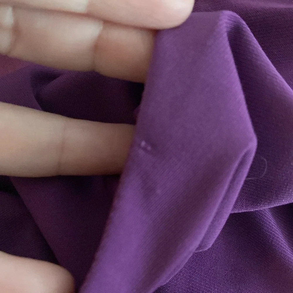 Adrianna Papell purple banded blouson jersey dress 6 TT30